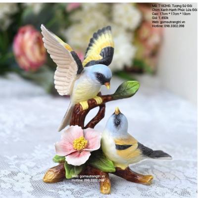 TƯỢNG SỨ ĐÔI CHIM XANH – HẠNH PHÚC LỨA ĐÔI